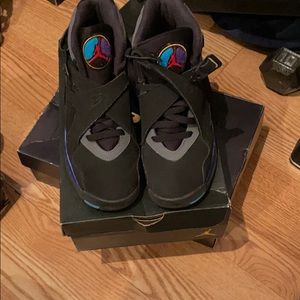 Big kids Retro 8 aqua Jordans